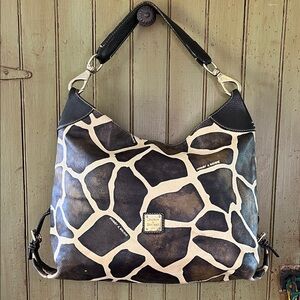 Dooney & Bourke Black and Brown Hobo Bag